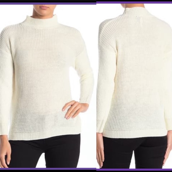 NWT LOVE BY DESIGN CREAM MOCK NECK SWEATER XL - Picture 7 of 13